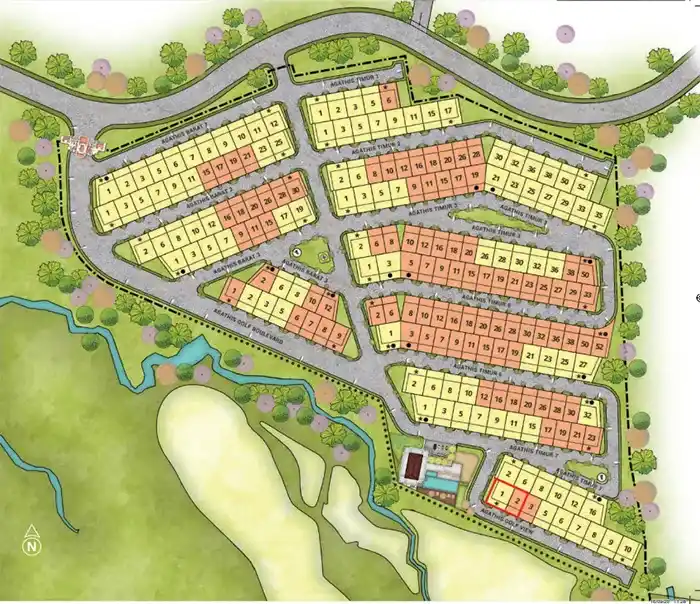 Siteplan The Aghatis Golf Residence
