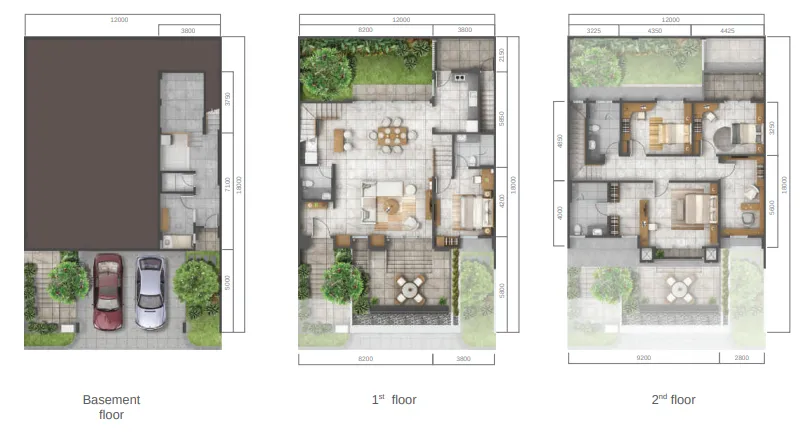 Floor plan for Type T Premium