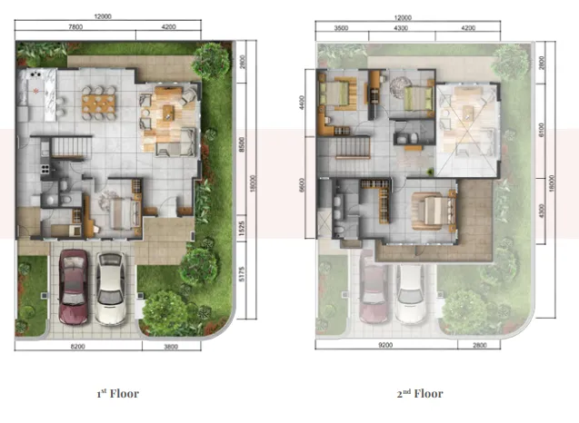 Floor plan for Type W Deluxe Hoek