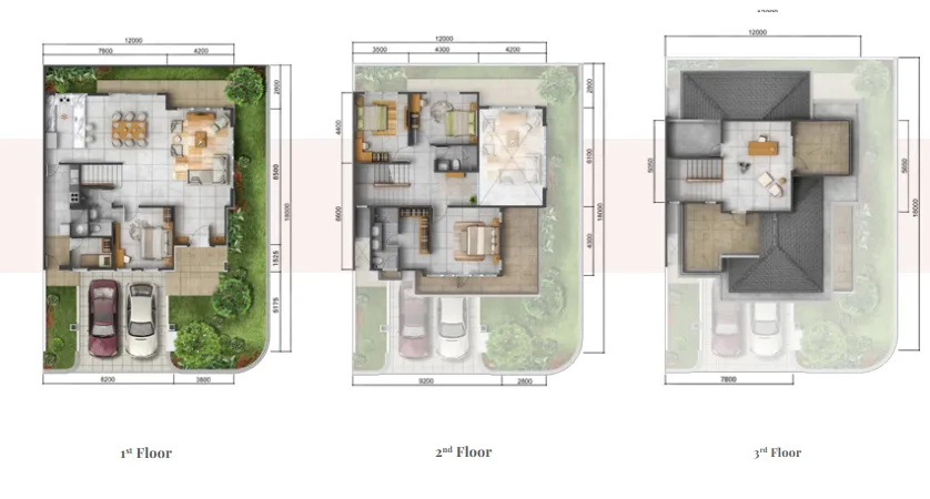 Floor plan for Type W Premium Hoek